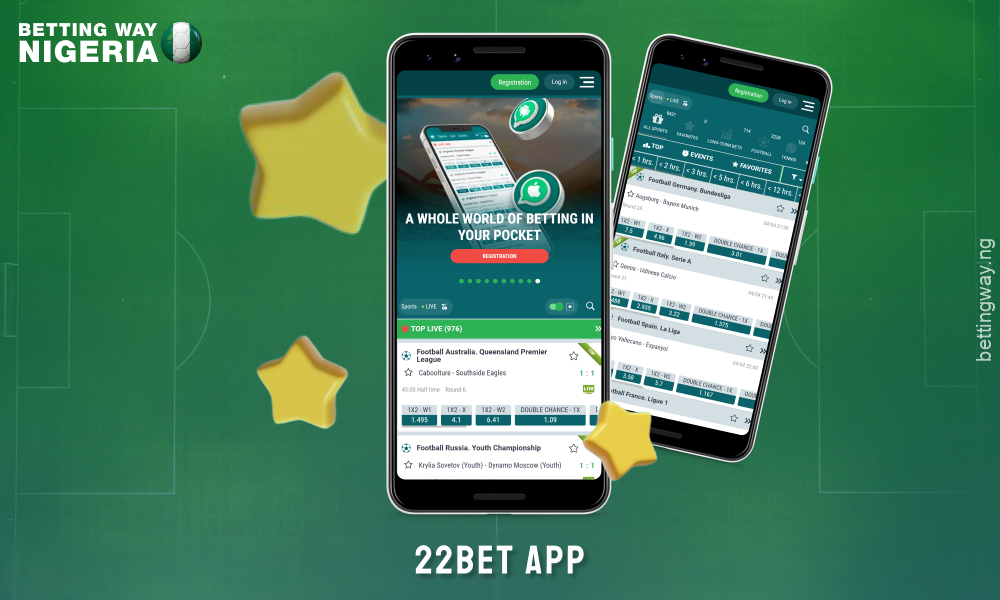 The 22Bet app in Nigeria provides fast deposits, easy navigation and an improved interface for comfortable betting at any time