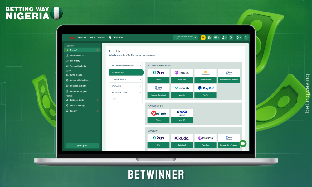 Betwinner betting site accepts PayPal deposits as well as fast payouts and no commission