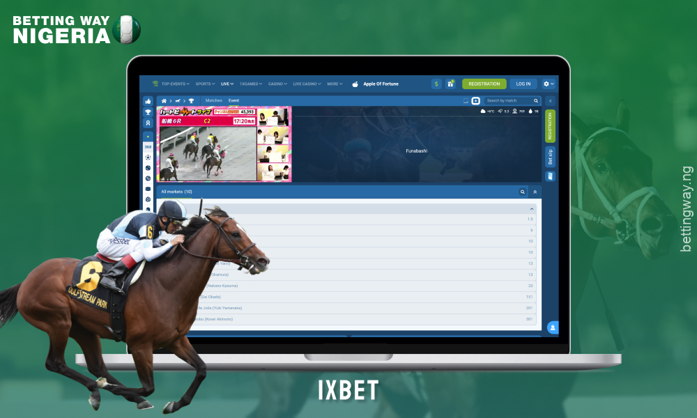 1xBet offers over 1,500 daily matches, in-play betting, competitive horse racing odds and 24/7 support for players from Nigeria