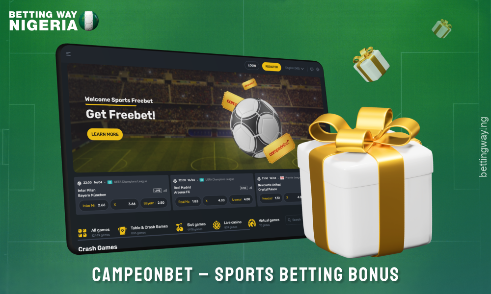 CampeonBet is giving players in Nigeria a 100% bonus on their first deposit