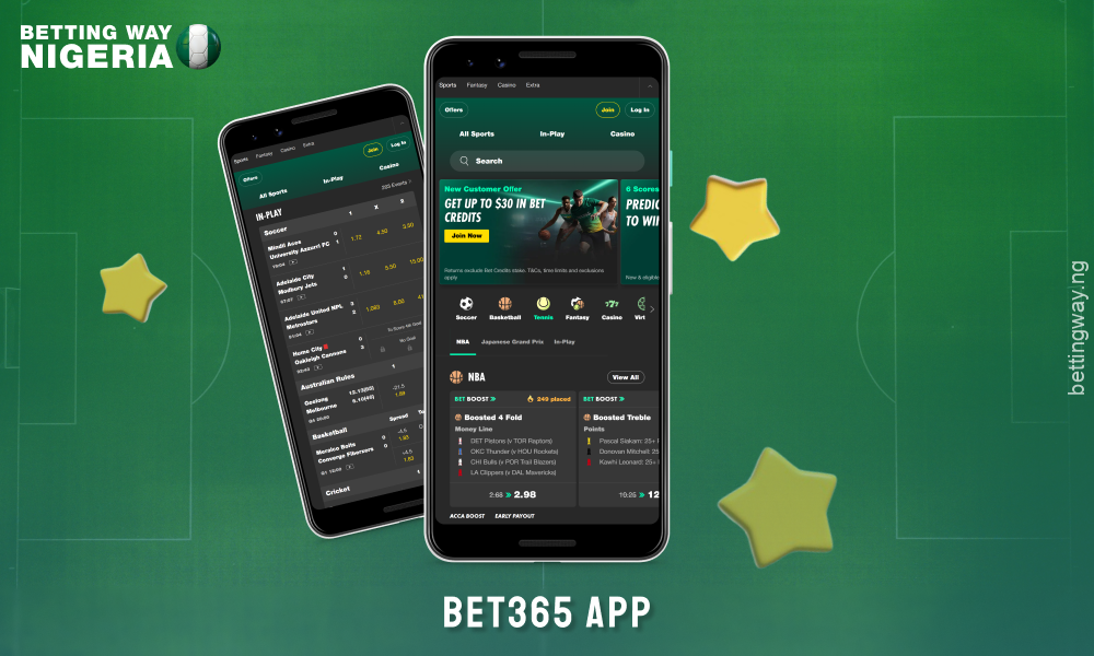 The Bet365 app in Nigeria offers secure betting, access to over 1,200 matches per day and 24/7 customer support