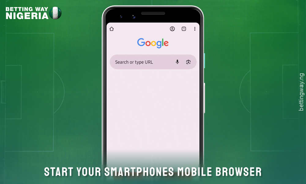 To download the 1xbet mobile app, open the browser on your smartphone