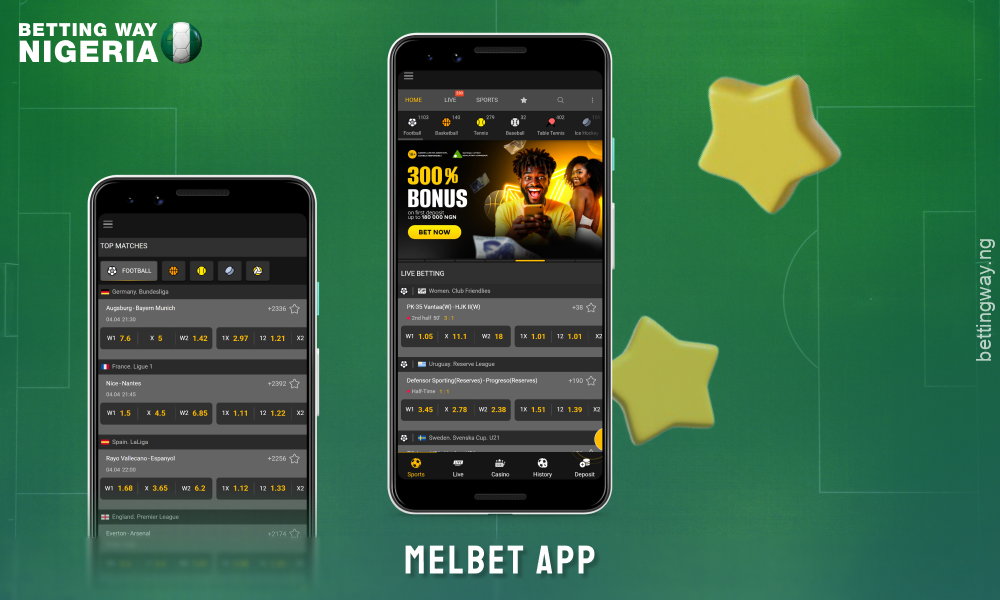 The MelBet app in Nigeria offers live betting, a user-friendly interface, secure payments and 24/7 support