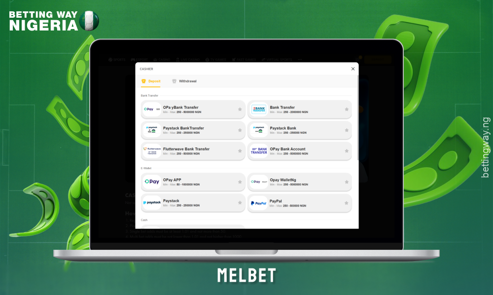 At MelBet, players from Nigeria can use Airtime to deposit