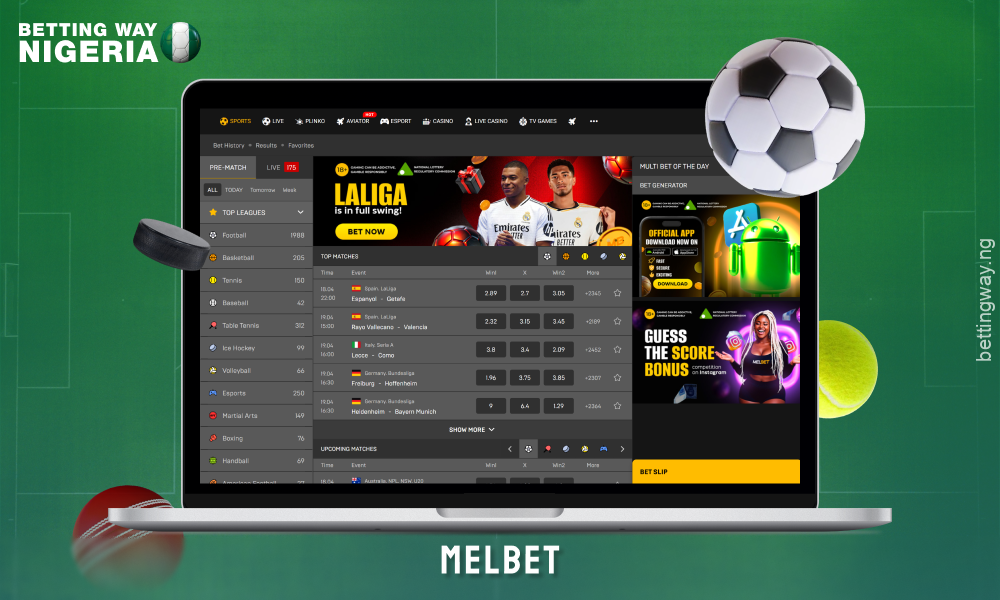 Melbet offers high odds and wide betting markets for Nigerian bettors