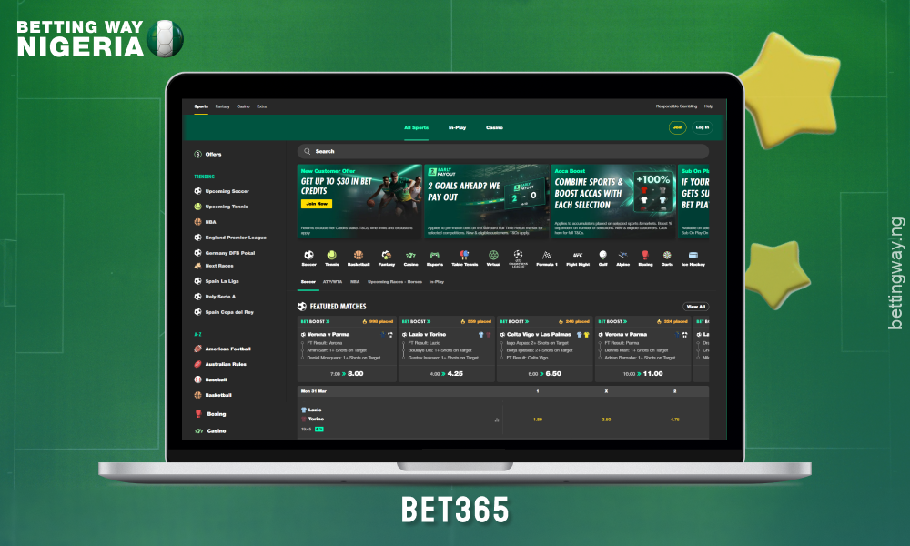 Bet365 is a safe and secure betting site with a wide range of sporting events, competitive odds and live betting features