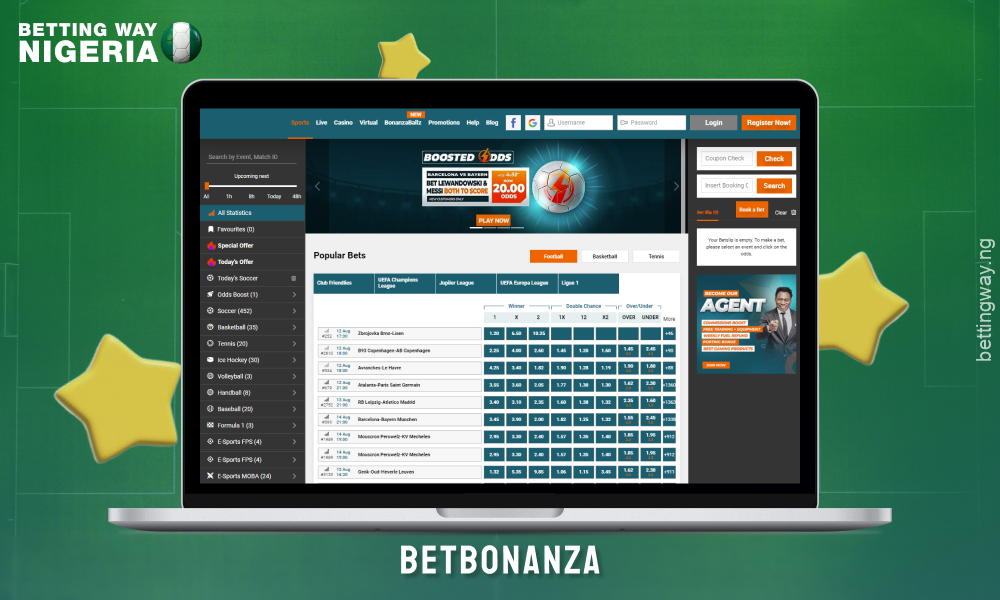 BetBonanza offers wide sports markets, lucrative bonuses and unique betting opportunities, including daily free bets