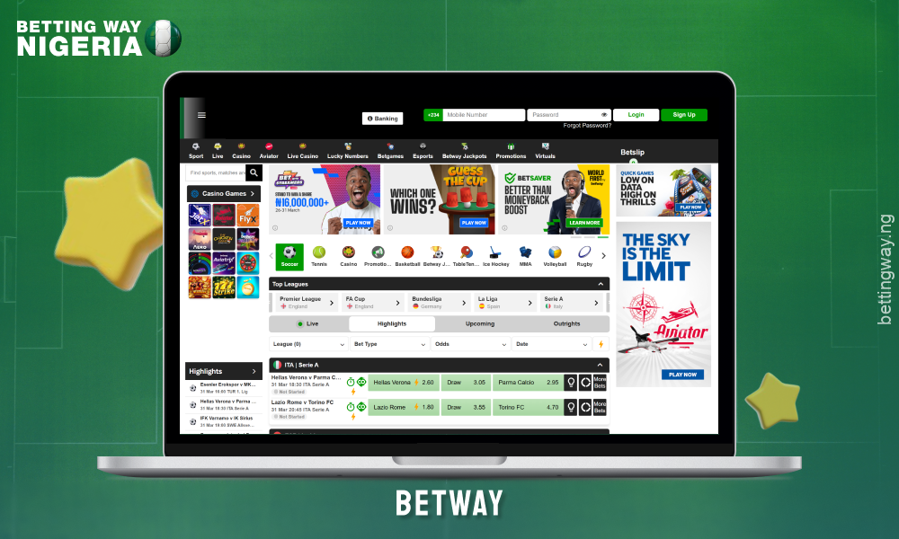 Betway is one of the most popular betting sites with great options for basketball, a user-friendly interface and a live betting feature on mobile devices