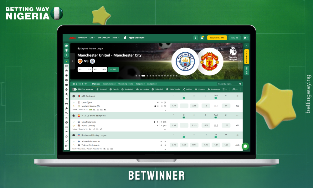 Betwinner is a bookmaker with excellent odds, generous bonuses, live betting support and 24/7 support available on mobile devices