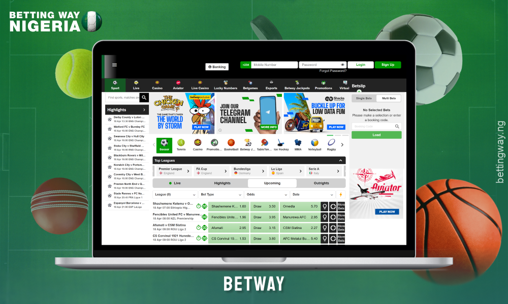 Betway Nigeria offers betting on over 30 sports and cyber sports and a great welcome bonus