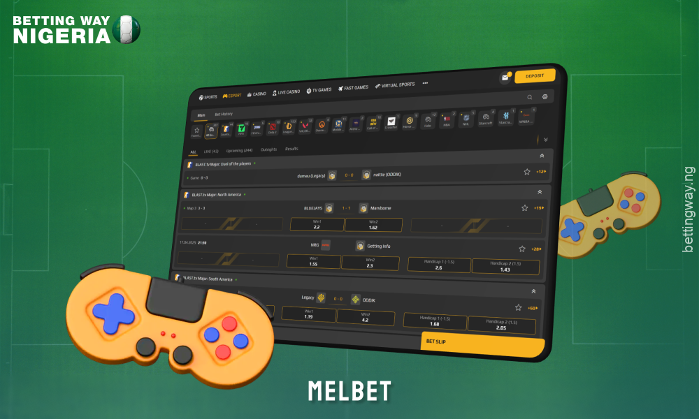 Melbet offers players in Nigeria cyber sports betting with 300% bonus and live betting