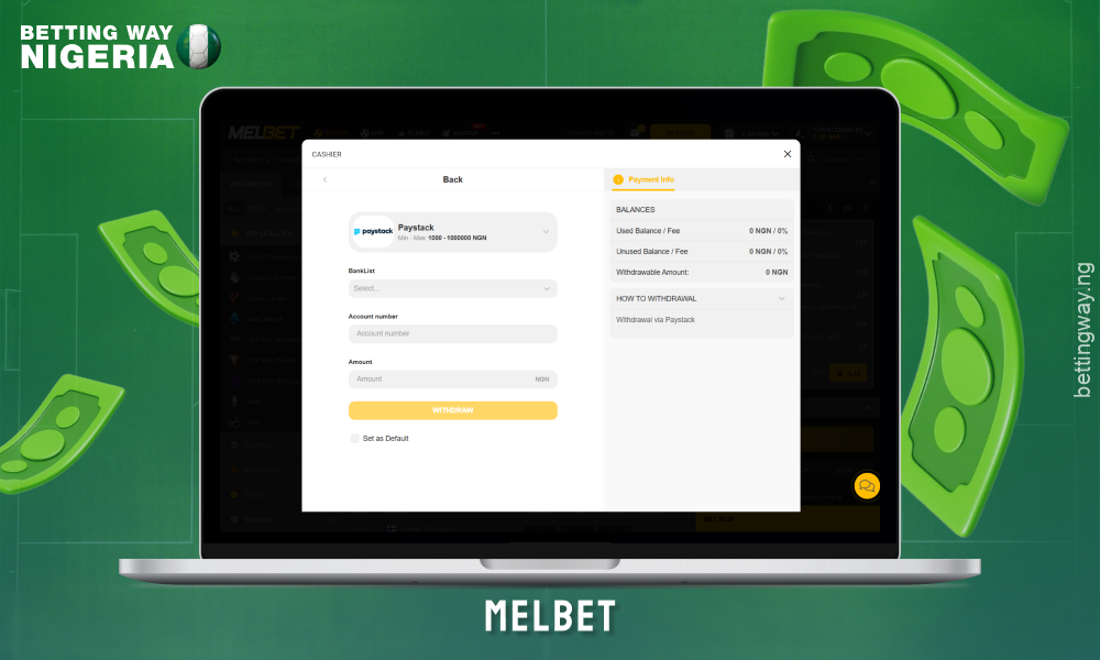 Bookmaker MelBet offers partial and full withdrawals on hundreds of events with high odds