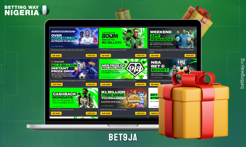 Bet9ja in Nigeria offers a 100% welcome bonus for new players and access to live betting and free streaming