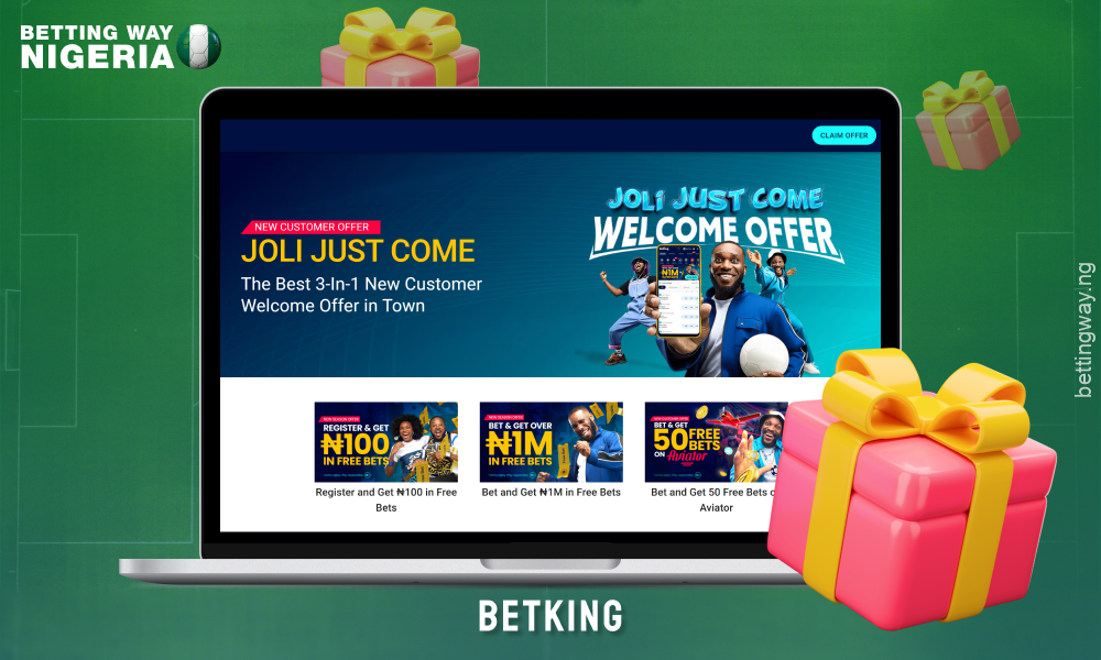 Betting site Betking is offering punters in Nigeria a 100% welcome bonus