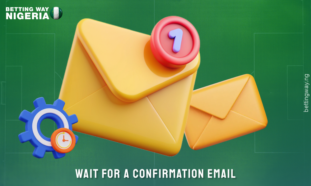 Wait for the email confirming your registration on 1960bet