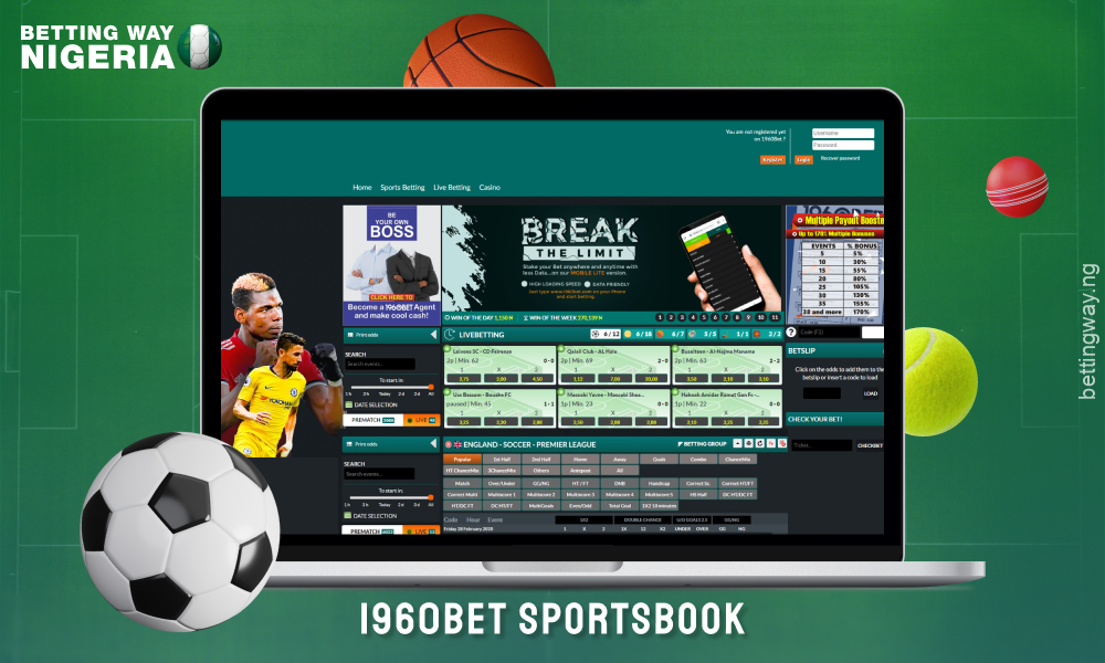 1960bet offers punters in Nigeria betting on many sports with easy to search for leagues and teams and some of the highest odds available