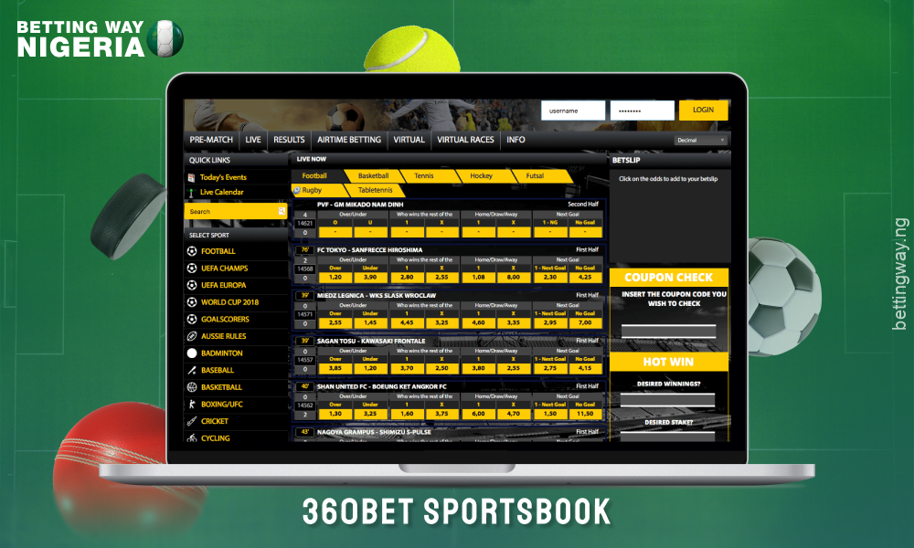 360Bet offers a wide range of sports betting including football, basketball, cricket, cricket, boxing and many other sports