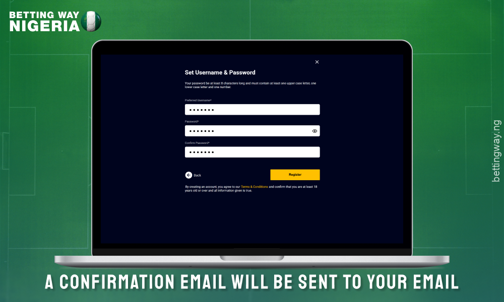 Once you complete your registration on Accessbet Nigeria, you will receive a confirmation email