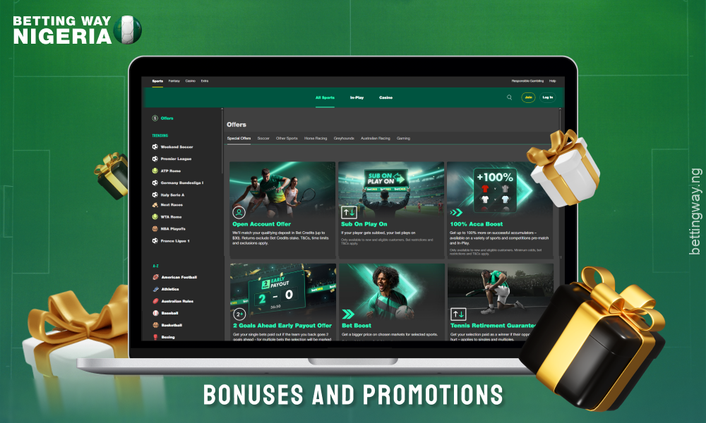 Bet365 Nigeria offers bettors a variety of bonuses including a welcome bonus and bonus codes
