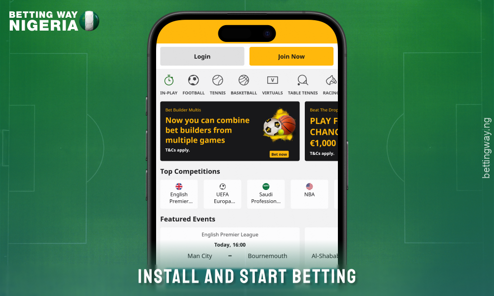 Install the betfair app for iOS and start betting on sports