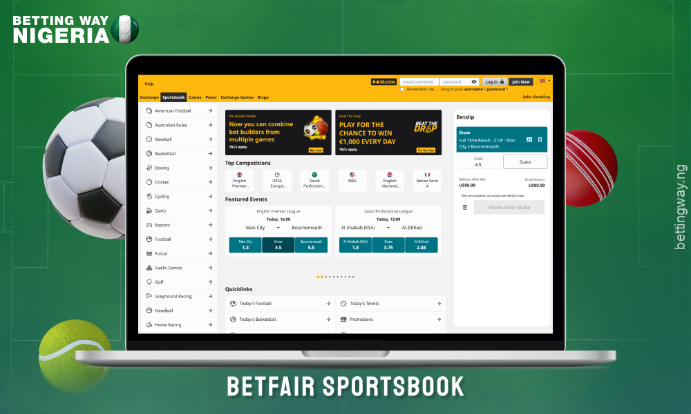 Betfair offers betting on over 28 sports including soccer, basketball, tennis, cyber sports and even politics, with a variety of markets and up-to-date sports news