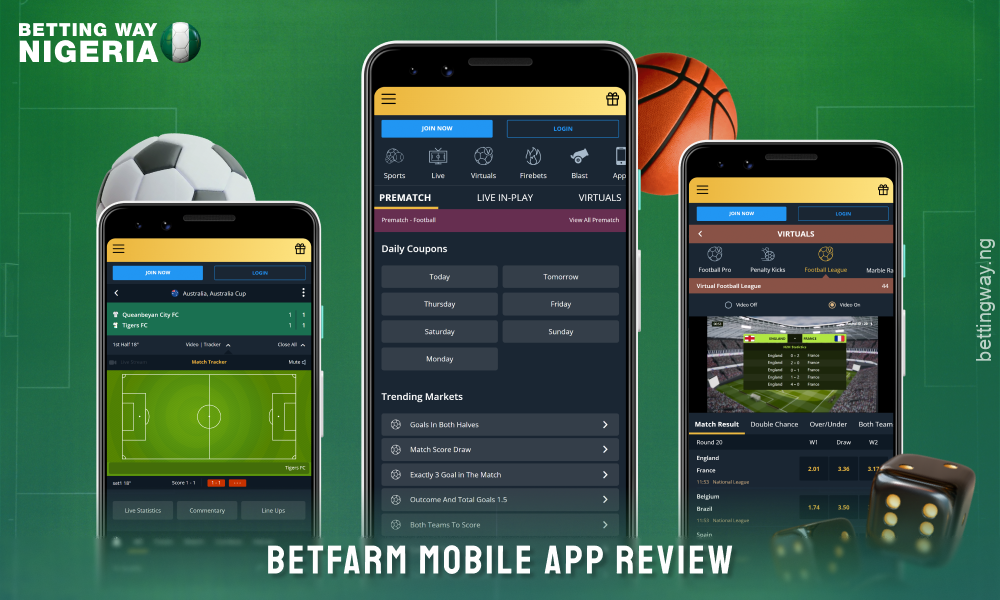 The Betfarm mobile app is fast to download, secure and offers easy access to live betting, promotions, casino and jackpots
