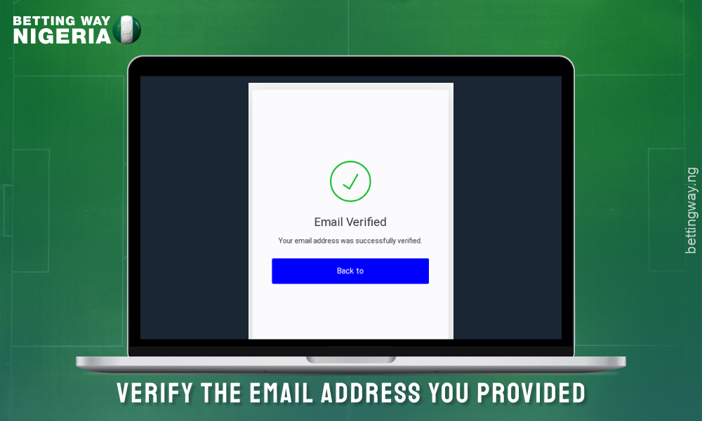 Verify your email to create an account on the Betfarm website