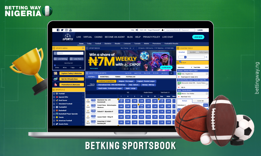 Bookmaker BetKing offers betting on a wide range of sports disciplines including soccer, tennis, basketball, cyber sports and many others