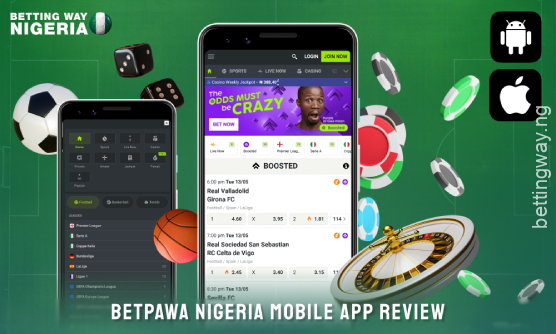 The betPawa mobile app allows punters in Nigeria to conveniently place bets from their smartphone anytime, anywhere