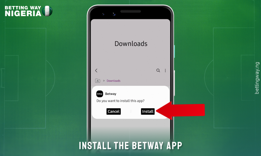 Install the Betway mobile app for Android to start betting on sports