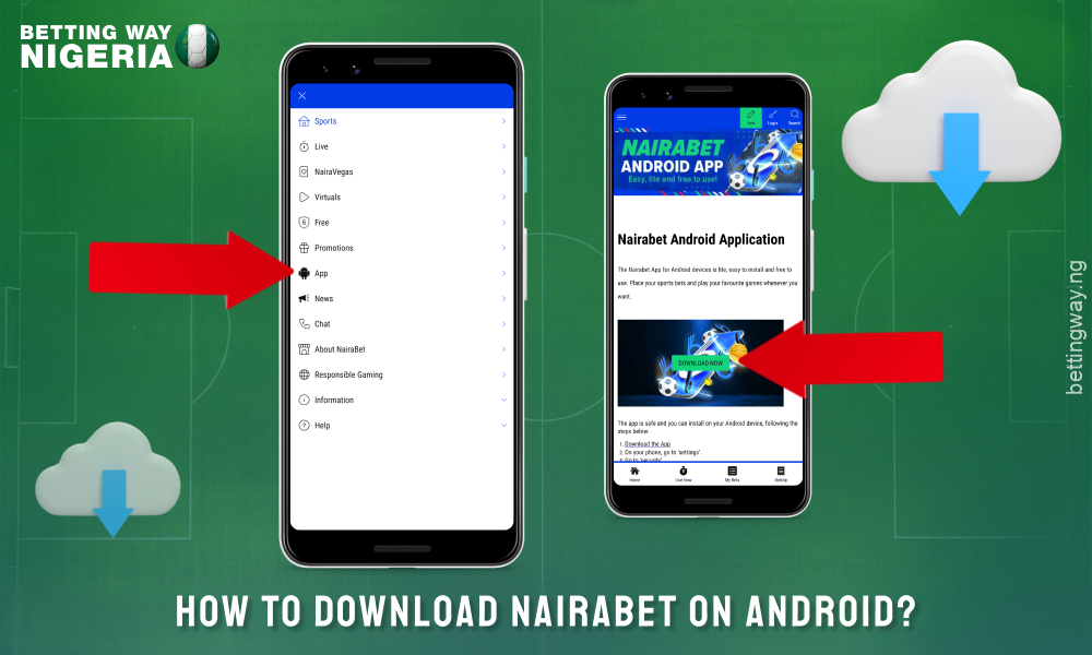 Players from Nigeria can download the Nairabet mobile app or place bets through the mobile-friendly website
