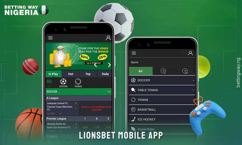 The mobile version of Lionsbet provides convenient access to sports betting and all the features right from your phone