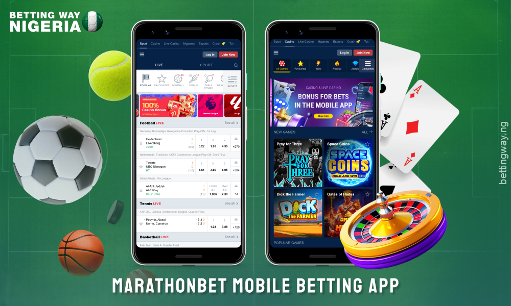 Marathonbet offers full mobile betting through convenient iOS and Android apps, allowing Nigerian punters to bet anywhere and anytime