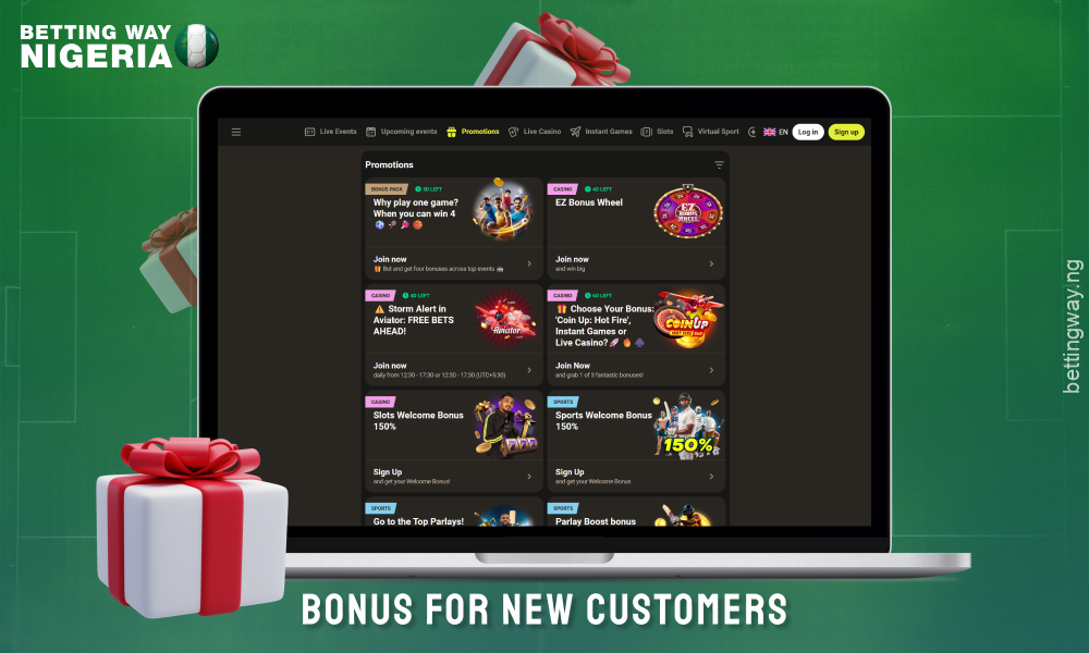 Parimatch Nigeria offers welcome bonuses and cashback promotions, with tournament and cashback bonuses available for sports betting