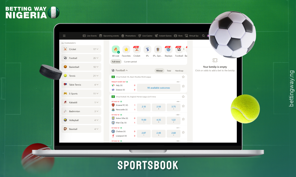 Parimatch bookmaker offers bettors in Nigeria a wide range of sports and tournaments to bet on