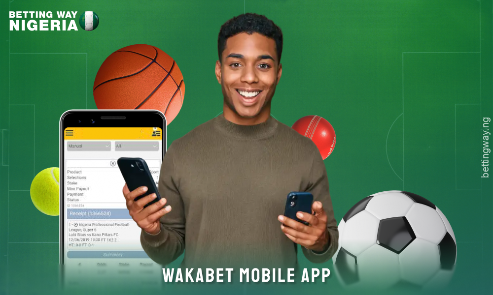 Players from Nigeria can conveniently bet on sports on WakaBet's mobile site