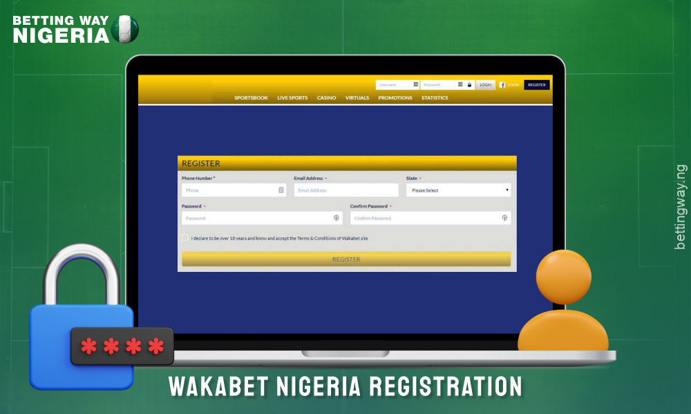 To bet on sports at WakaBet, you need to register by following a few simple steps
