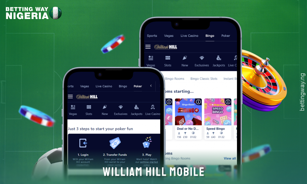 The mobile version of William Hill has all the features you need for a comfortable betting and gaming experience