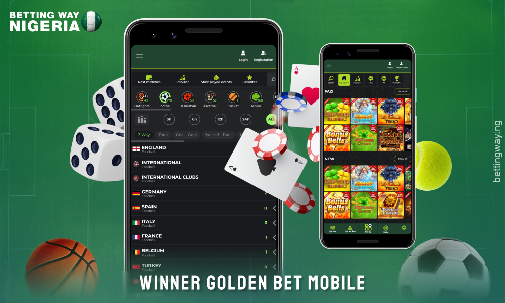 Winner Golden Bet offers a convenient mobile version of the site, accessible via a browser