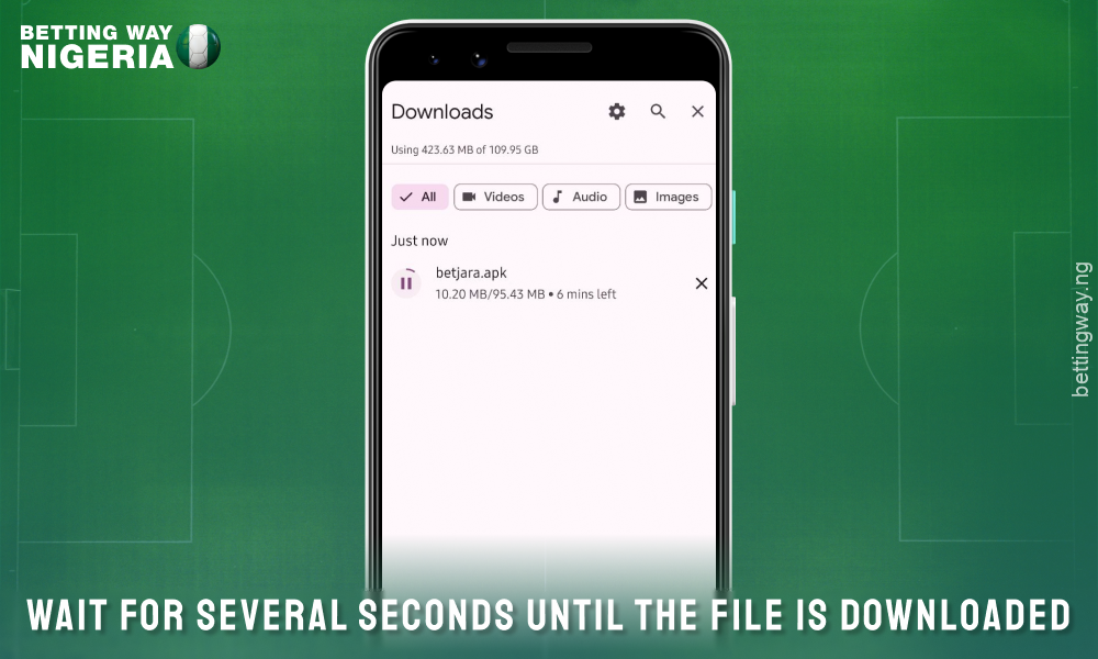 Wait for the Betjara mobile app for Android to download