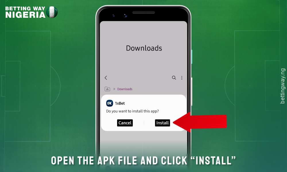 Install the 1xbet mobile app for Android