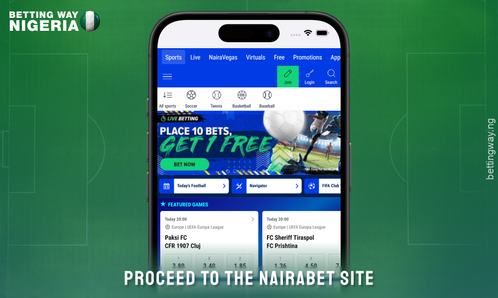 how to download nairabet app for ios step 1
