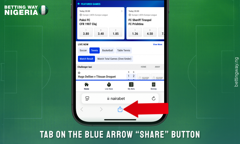 how to download nairabet app for ios step 2