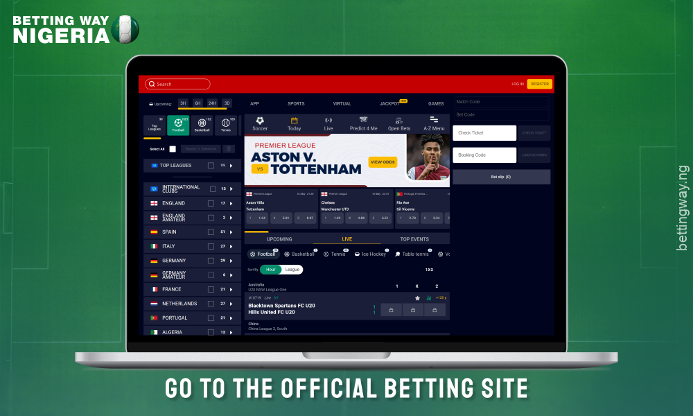 Visit Accessbet Nigeria website to create an account